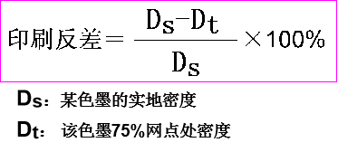 印刷反差公式